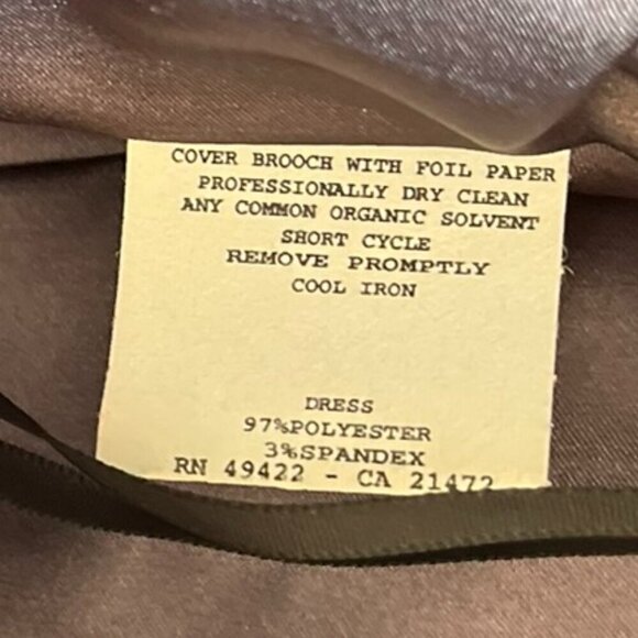 Jessica McClintock Woman's Grey Lined Prom, Event , Party Maxi Dress Sz 4 - Picture 7 of 10